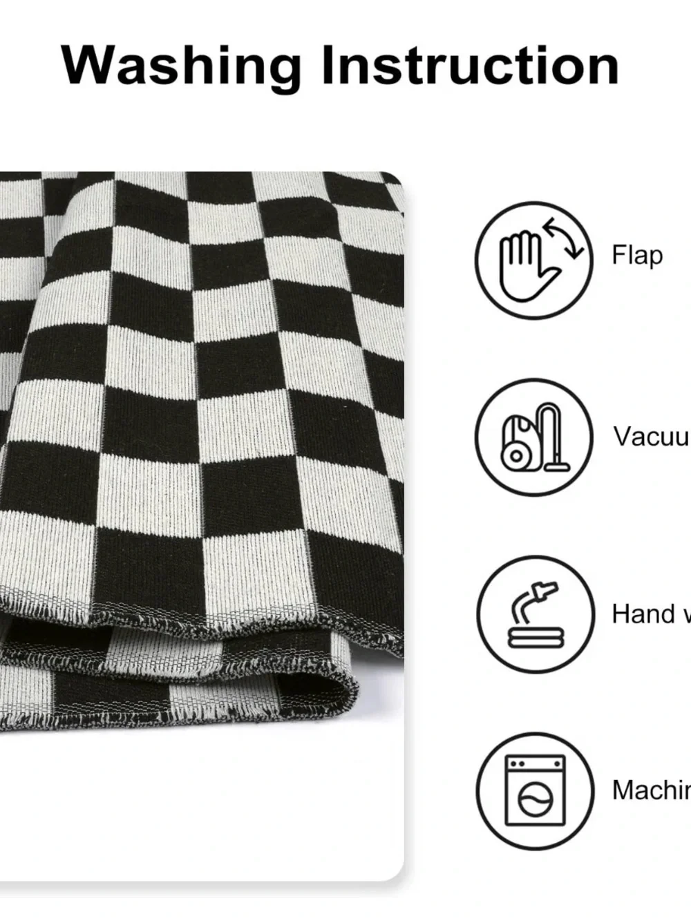 Checkerboard Rug, 2x3 Ft